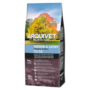 Arquivet croquettes chien adulte poulet riz senior & light 12kg